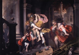 ‘Aeneas Fleeing Troy’ (1598).