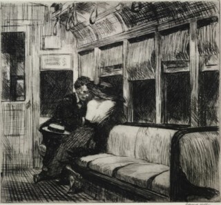 Edward Hopper, ‘Night on the El Train’ (1918)