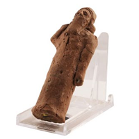 An 11cm terracotta male figurine from Ashur, Middle Assyrian period (16th-10th centuries BC)