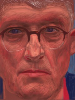 Self-portrait by David Hockney (done on an iPad, 2012)