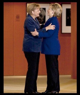 Angela Merkel and Hillary Clinton
