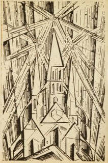 ‘Cathedral’ by Lyonel Feininger (1919).