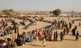 Adré food distribution centre in West Darfur, 29 February 2024. Photo © MAXPPP / Alamy 
