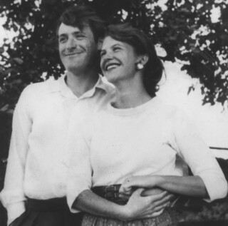 Sylvia Plath and Ted Hughes in 1956.