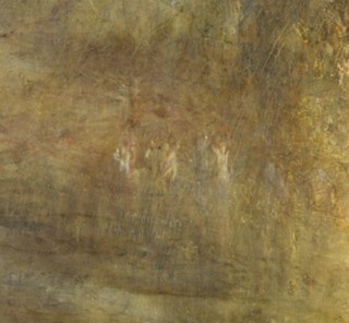 Detail of the figures from ‘Rain, Steam and Speed’