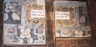 16th-century wall painting with proverb in Ledbury, Herefordshire