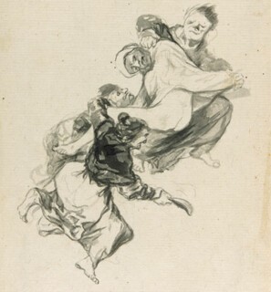 ‘Sueño de azotes’ from Goya’s Album D (c.1819-23).