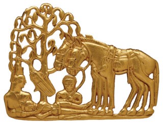 Fourth-century BCE gold buckle