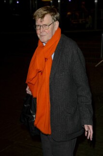 Alan Bennett arrives for a gala performance celebrating 50 years of the National Theatre.