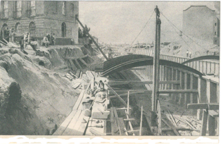 The London and Birmingham Railway cuts through Camden Town in 1836-37