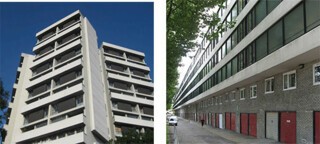 Lasdun’s Keeling House (1955) and Macmanus’s Waxham, Gospel Oak (1969)