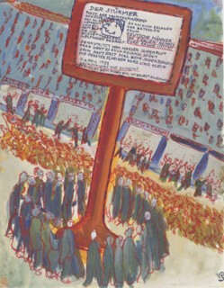 A crowd reading ‘Der Stürmer’