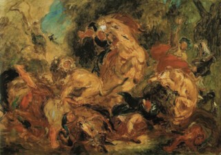 Delacroix’s sketch for ‘Lion Hunt’ (1854)