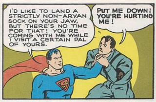 Superman throttling Hitler
