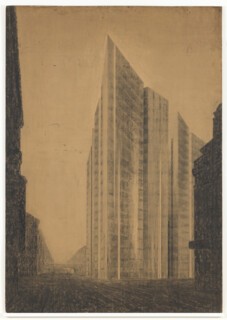 Mies van der Rohe’s design for the Friedrichstrasse skyscraper competition (1921).