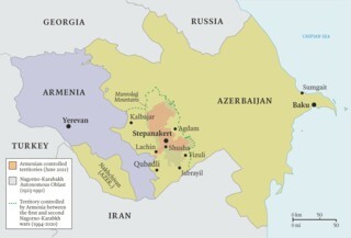 Armenia / Azerbaijan region map