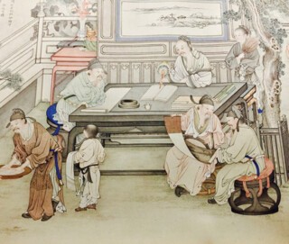 Detail from the Qing dynasty ‘Gathering of Scholars’.