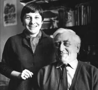 Sheila Fitzpatrick with Igor Sats in his Moscow study, c.1969.