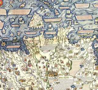A detail from William Frazer’s 1804 copy of Fra Mauro’s 1448 world map