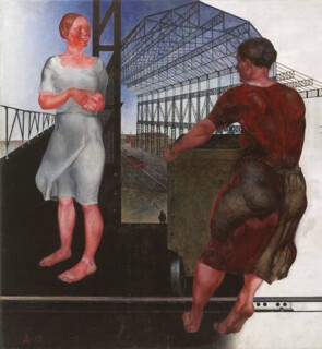 ‘Construction of New Workshops’ by Alexander Deineka (1926)