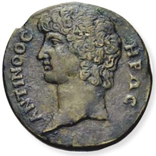 A bronze Antinous coin from Smyrna
