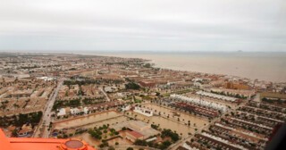 Aerial view of the flooded area of Mar Menor, Murcia, eastern Spain, 14 September 2019. © MONCLOA/APE-EFE/Shutterstock