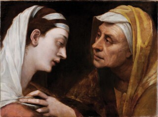 The paper version of a part of Sebastiano’s ‘Visitation’