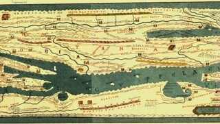 Part of the Peutinger Table, with thanks to Ulrich Harsch and his Bibliotheca Augustana.