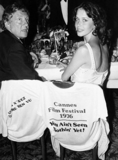 Sylvia Kristel with Hugo Claus at the Cannes Film Festival in 1976. (Christopher Logue, out of shot, disgraced himself by mistaking Yves Montand for a waiter.)