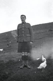 Uncle Alick at Achbuie, wearing his Lovat Scouts uniform.