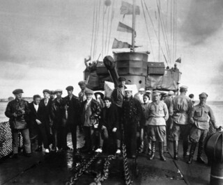 The film crew of ‘Battleship Potemkin’ with Sergei Eisenstein eighth from left.