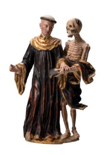 18th-century carving of Fridolin and Urso.