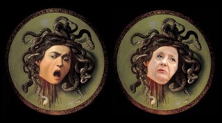 Angela Merkel Caravaggio mashup