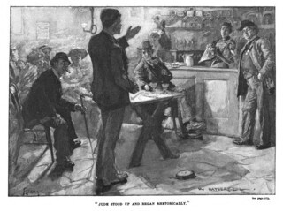 One of William Hatherell’s illustrations to ‘Jude the Obscure’, from the March 1895 issue of ‘Harper’s’, where the novel was serialised as ‘Hearts Insurgent’.