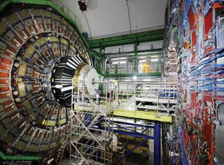 The Compact Muon Spectrometer, part of the Compact Muon Solenoid experiment.