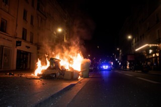 Rue du Faubourg Saint-Antoine, Paris, on Sunday night