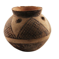 A painted pottery jar from the Ubaid period, early fourth millennium BC