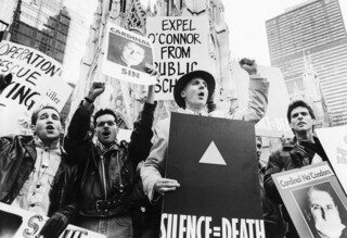 Act Up protesters in New York in 1989