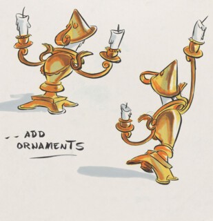 Concept art for ‘Beauty and the Beast’ (c.1990)