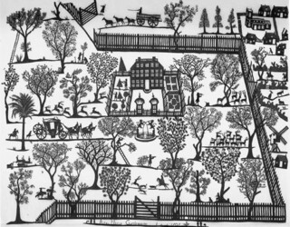 Cut-paper work by Anna Maria Garthwaite (1707)