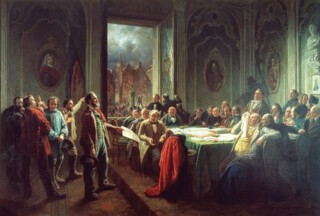 Johann Peter Hasenclever’s ‘Workers before the City Council’ (1849)