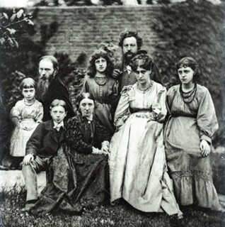 Morris with Edward Burne-Jones and their families (1874).