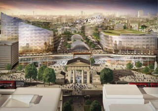 A proposed re-creation of the arch in front of the new Euston station.