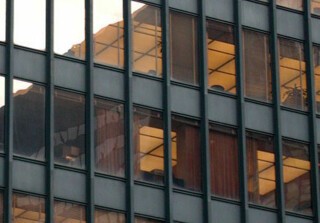 The whisky-coloured windows of the Seagram building.