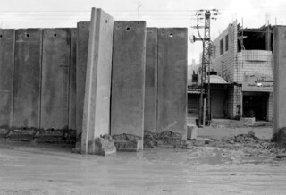 An uncompleted section of the wall in al-Ram, north of Jerusalem.