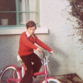 Brian Dillon on his pink Raleigh 18 in 1976.