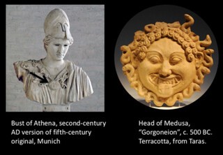 Bust of Athena and Head of Medusa