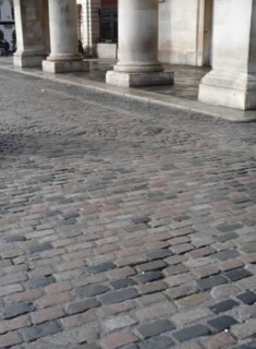 Cobbles outside St Paul’s Covent Garden
