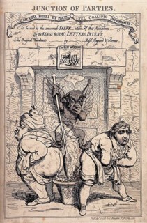 ‘Junction of Parties’ by James Gillray (1783).