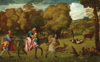 ‘The Flight into Egypt’ (1506-7?), attributed to Titian.